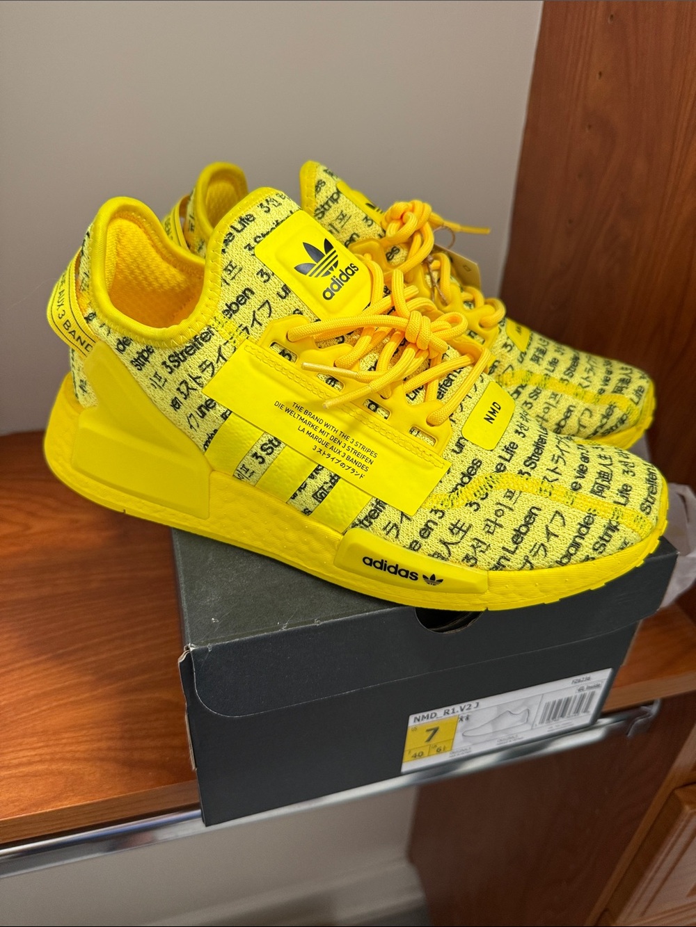 adidas boys Yellow NMD Runner Sneakers